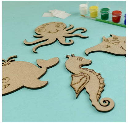 DIY Paint Kit for Kids Fridge Magnet Room Decor (Sea Creatures)