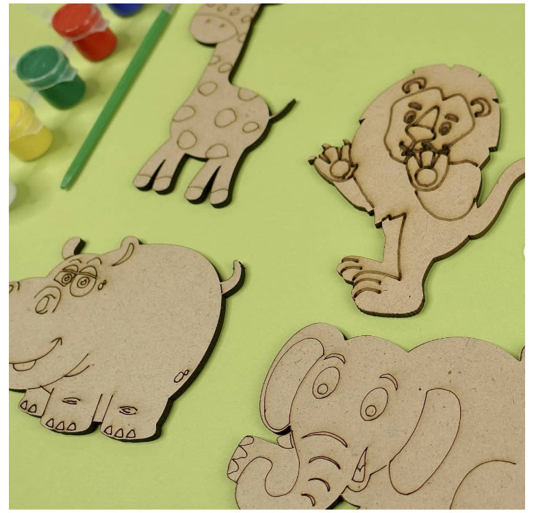 DIY Paint Kit for Kids Fridge Magnet Room Decor (Wild Animals)