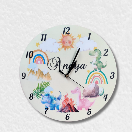 Personalised Dino Clock