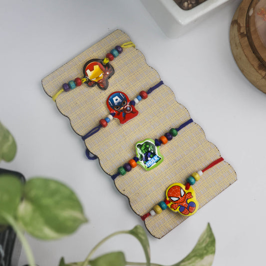 Kids' Rakhi collection with superhero designs for little heroes