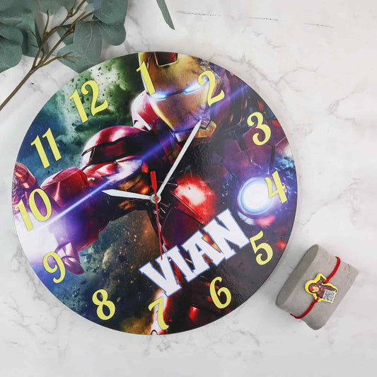 Printed Clock  & Rakhi Combo