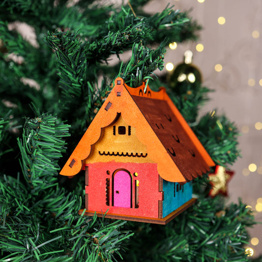 DIY Candle House Christmas Tree Ornament