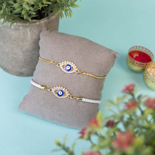 Evil Eye Diamond Studded | Premium Rakhi