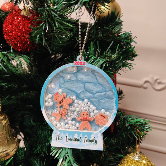 The Family Snowglobe Shaker Premium Ornament