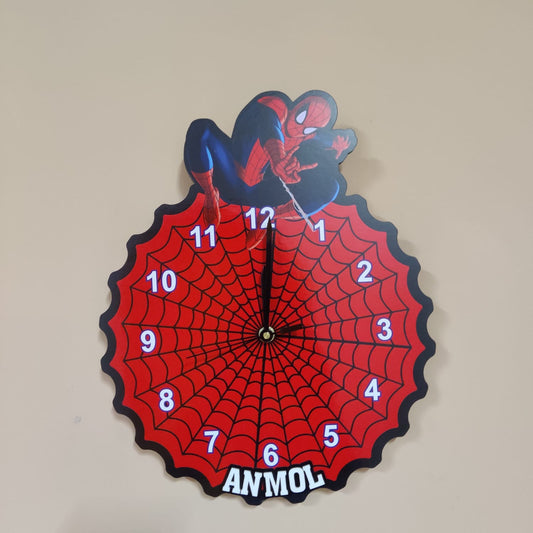 Printed Clock Spiderman