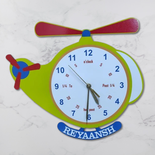 Printed Clock Aeroplane