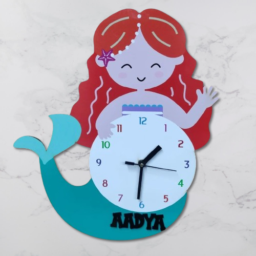 Printed Clock Mermaid