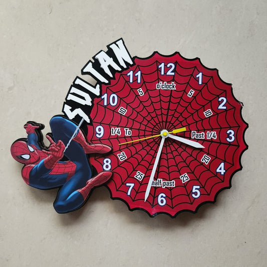 Printed Clock Spiderman