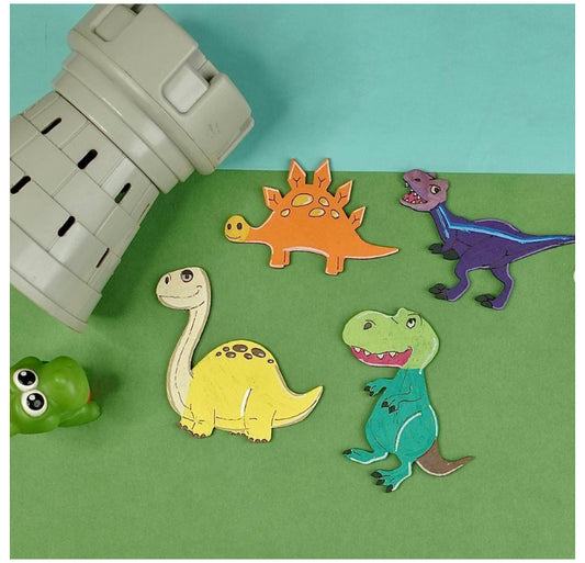 DIY Paint Kit for Kids Fridge Magnet Room Decor (Dinosaur)