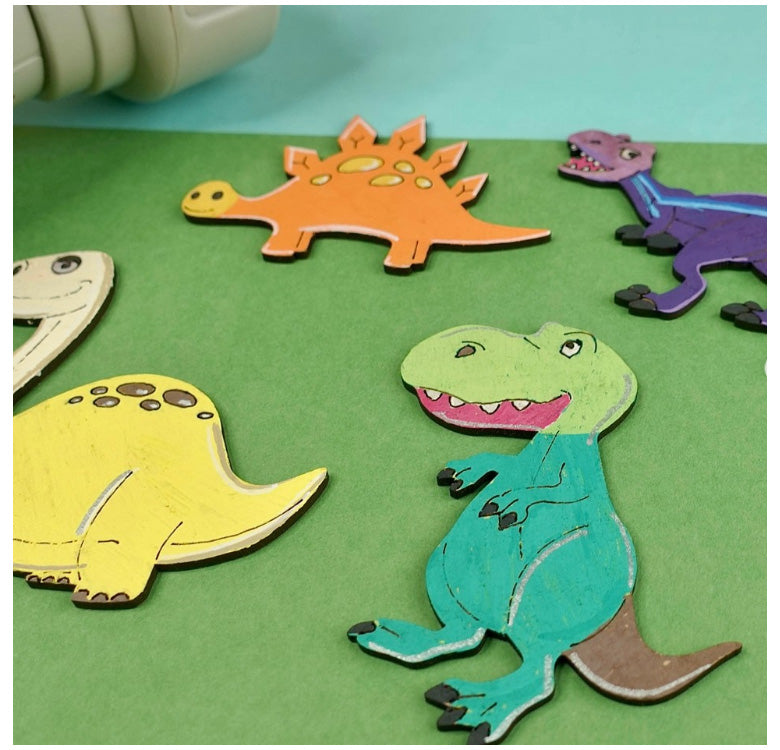 DIY Paint Kit for Kids Fridge Magnet Room Decor (Dinosaur)