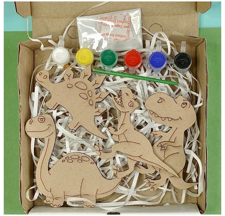 DIY Paint Kit for Kids Fridge Magnet Room Decor (Dinosaur)